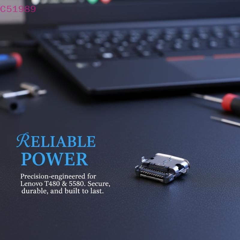 [kaan] Porta De Substituição De Carregamento Type C Para ThinkPad T480 T580 L480 L490 L580 L14 Laptop 1/4 Unidades Desig
