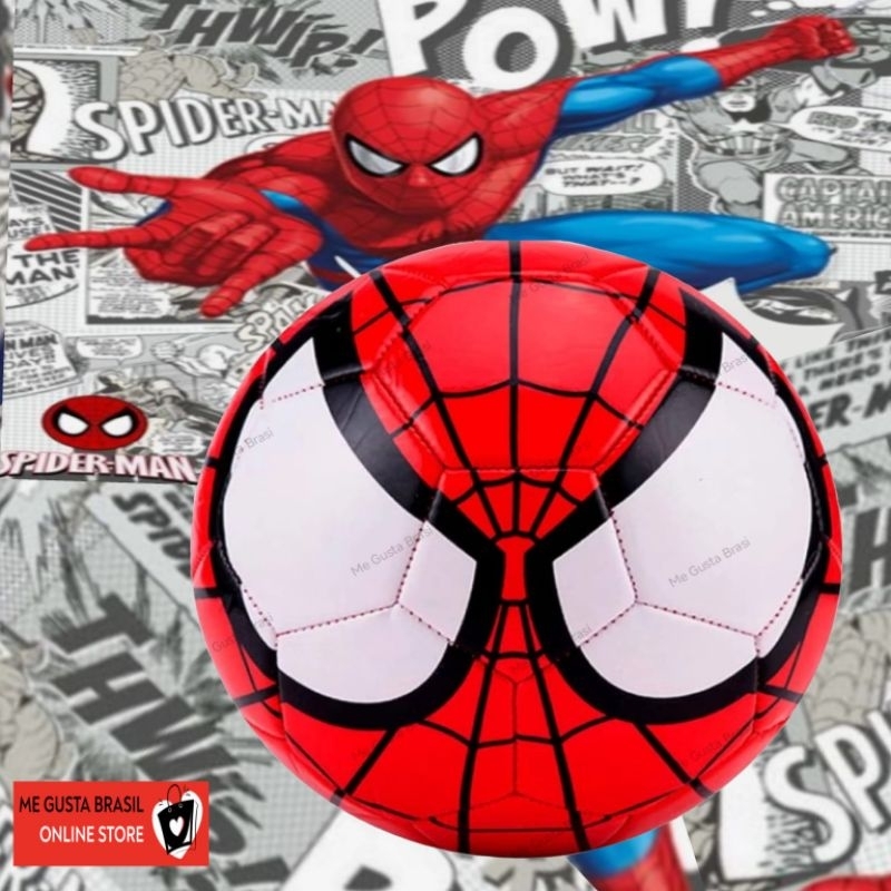 Bola De Futebol Infantil Do Homem Aranha Spider Man Couro Sintético Criança Vermelho