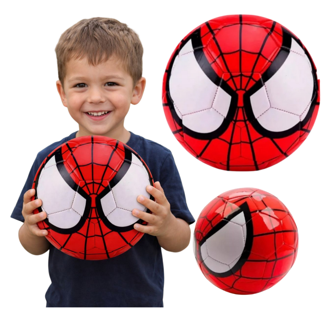 Bola Futebol Homem Aranha Infantil Couro Sintético Spiderman