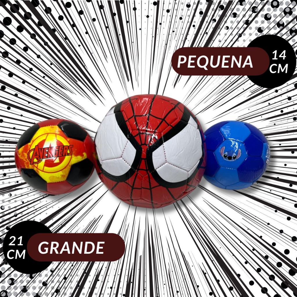 Bola De Futebol N°5 Homem Aranha Couro Sintético Spiderman