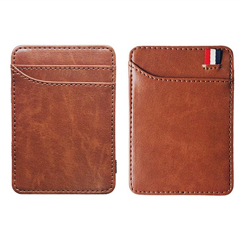 Nova Moda Carteira Mágica De Couro Masculino Slim Designer Coreia Porta Cartão De Crédito Mulheres Pequeno Clip De Dinheiro Grampos De Bilfold Man Clamps Para