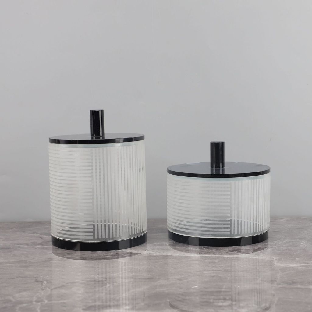 H34Z Modern minimalist storage jars, crystal ornaments, living room coffee table decorations, model room decor, home sof