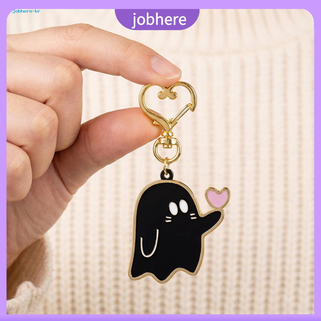 Couples Ghost Keychain Black White Halloween for Acrylic Love Heart Charm Cute Backpack Handbag Purse for Southeast