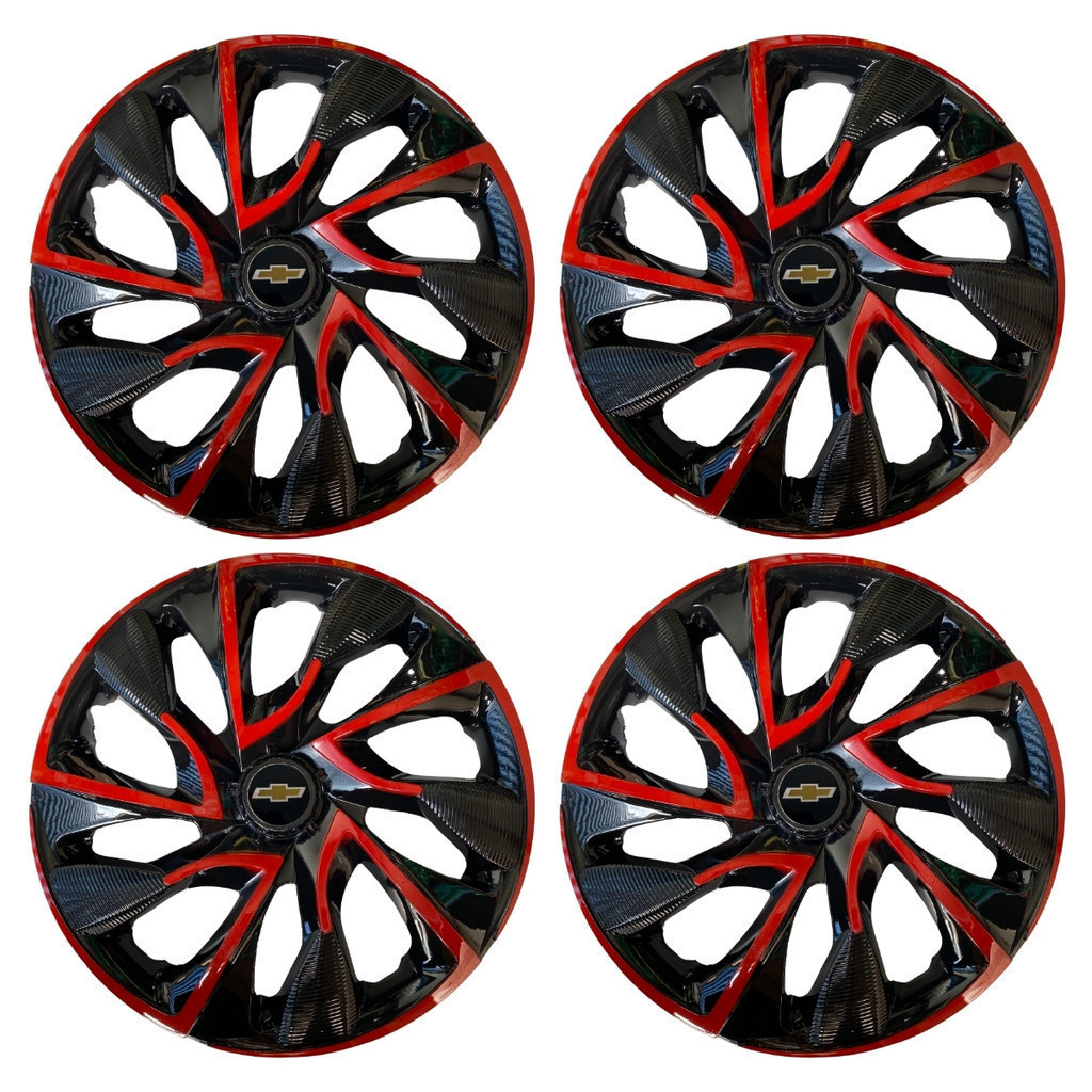 Jogo Calota Ds4 14 Preto Vermelho Onix 2014 2015 2019