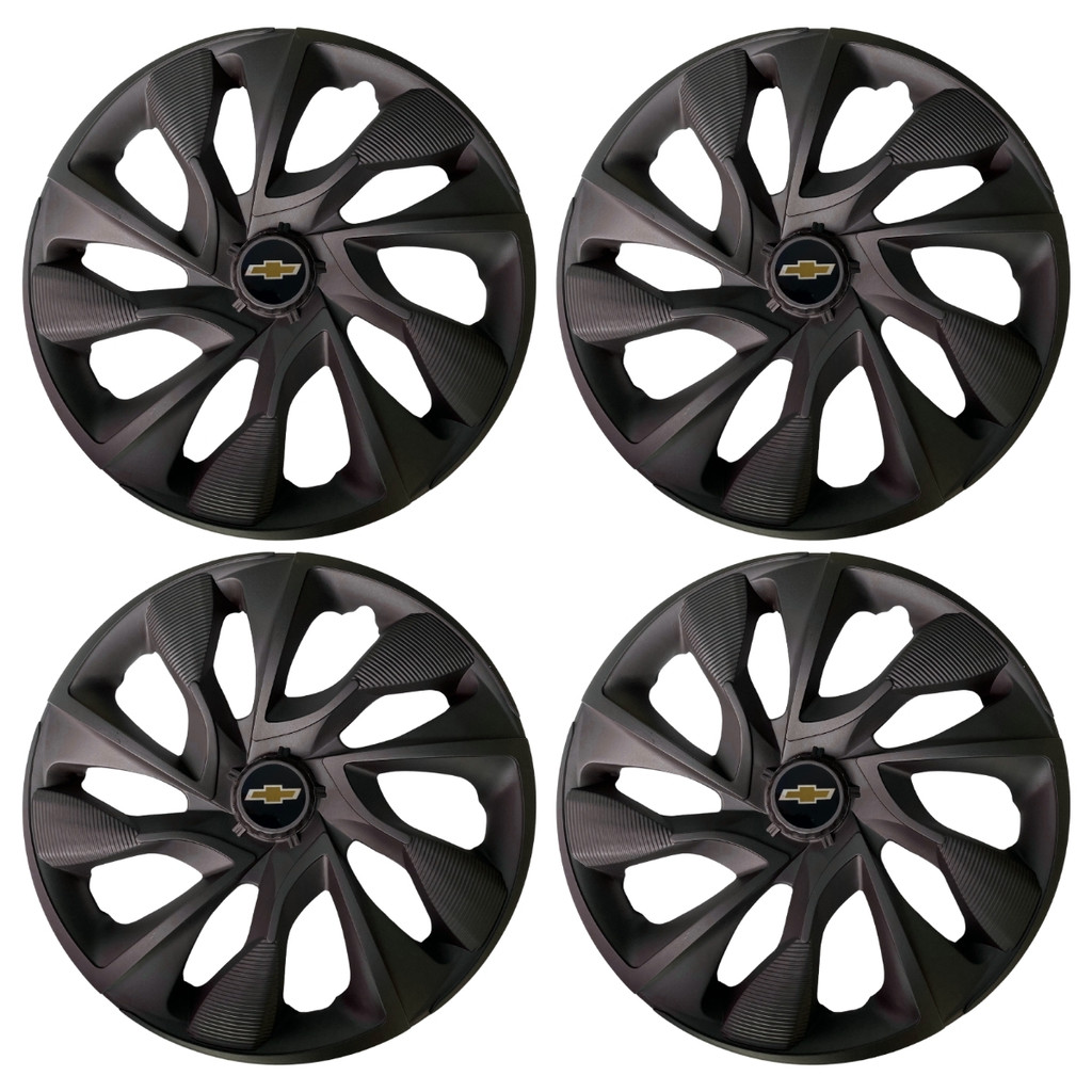 Jogo Calota Esportiva Ds4 14 Preto Fosco Onix 2014 2015 2019