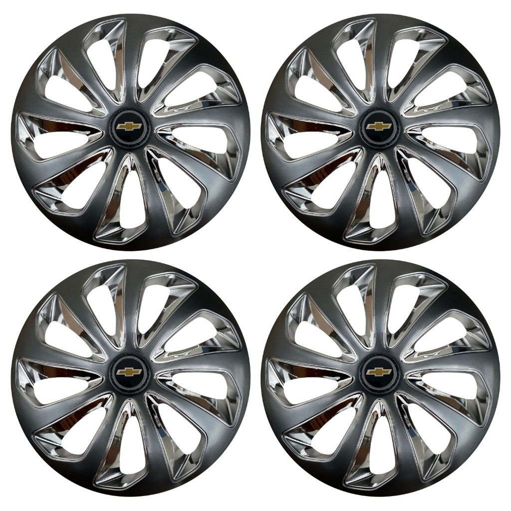 Jogo Calota Velox 14 Grafite Crome Onix 2014 2015 2019
