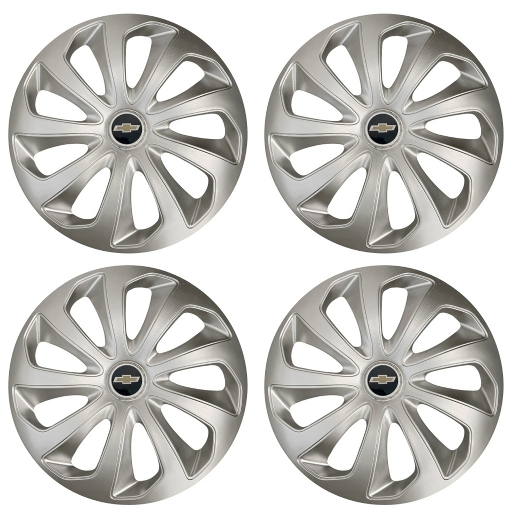 Jogo Calota Esportiva Velox 14 Prata Onix 2014 2015 2019