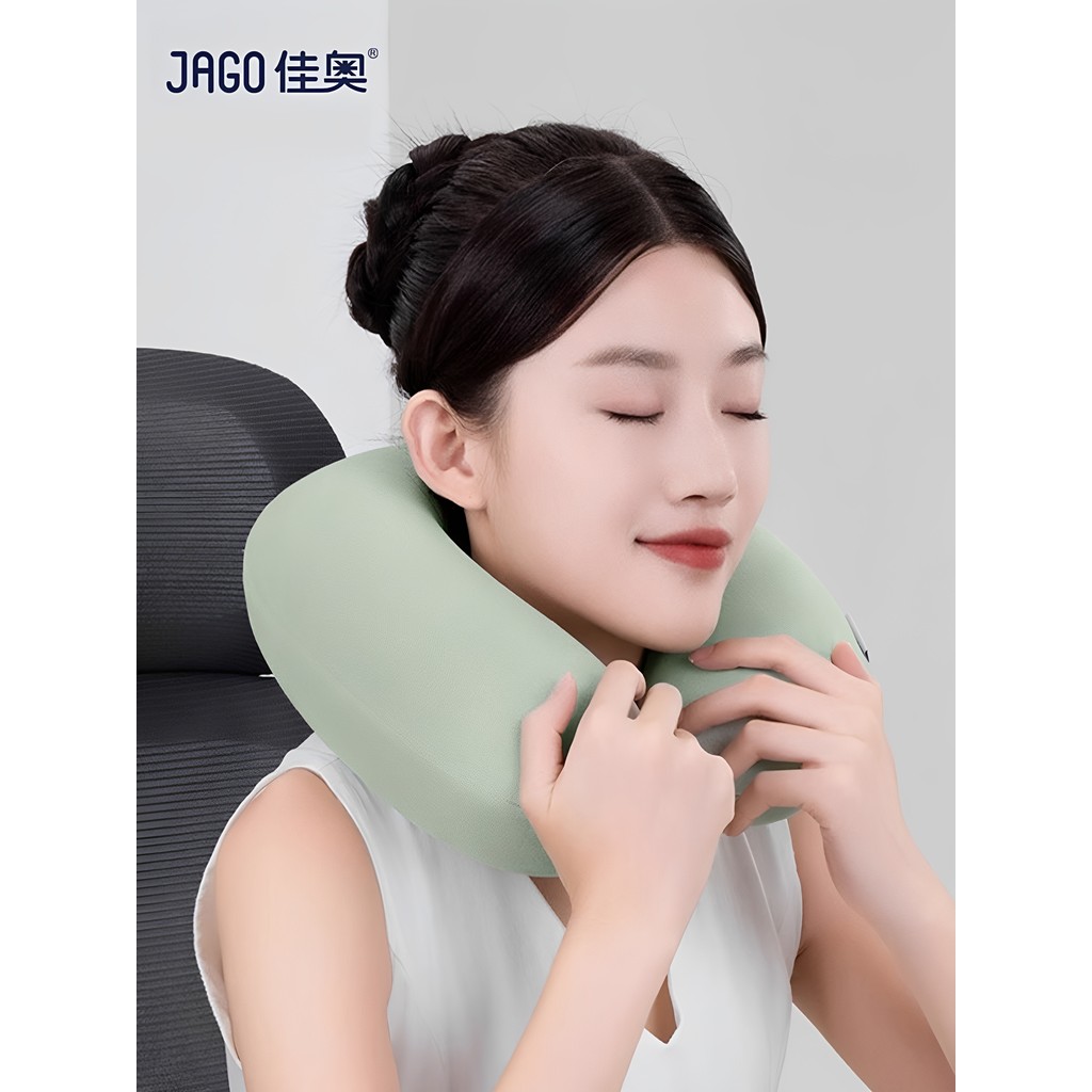 Jiao Memory Foam Neck Support Travesseiro em forma de U Travesseiro de viagem de espuma viscoelástica Travesseiro de pes
