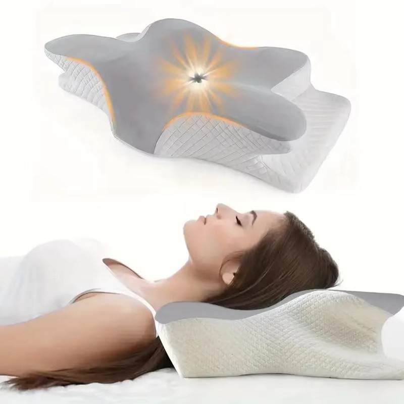 Butterfly‑Shaped Memory Foam Cervical Pillow Ergonomic Orthopedic Neck Support Slow Rebound Pain Relief Sleeping Pillow