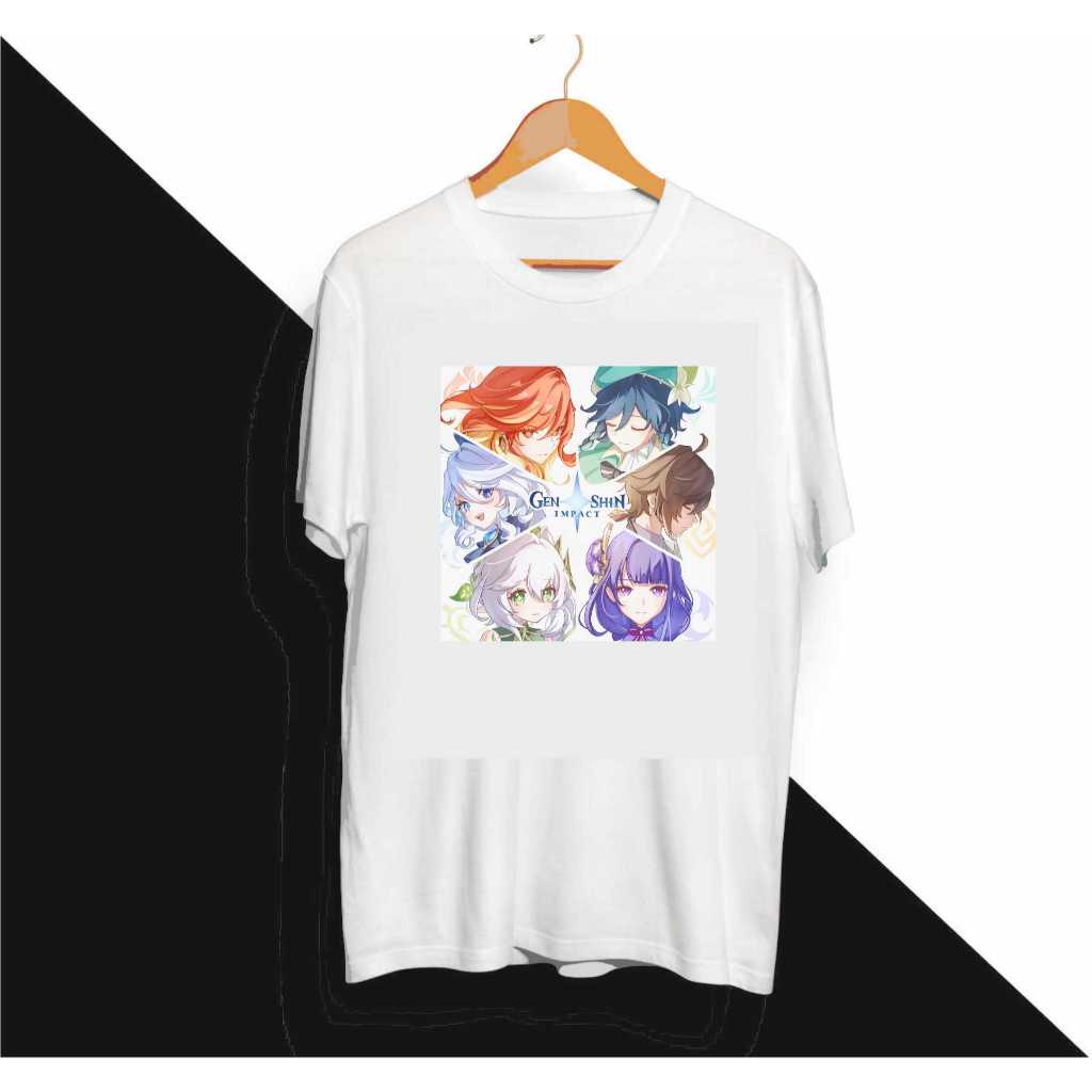 Camiseta Genshin Impact Arcontes Maviuka Zhongli Nahida Furina Venti Raiden Shogun
