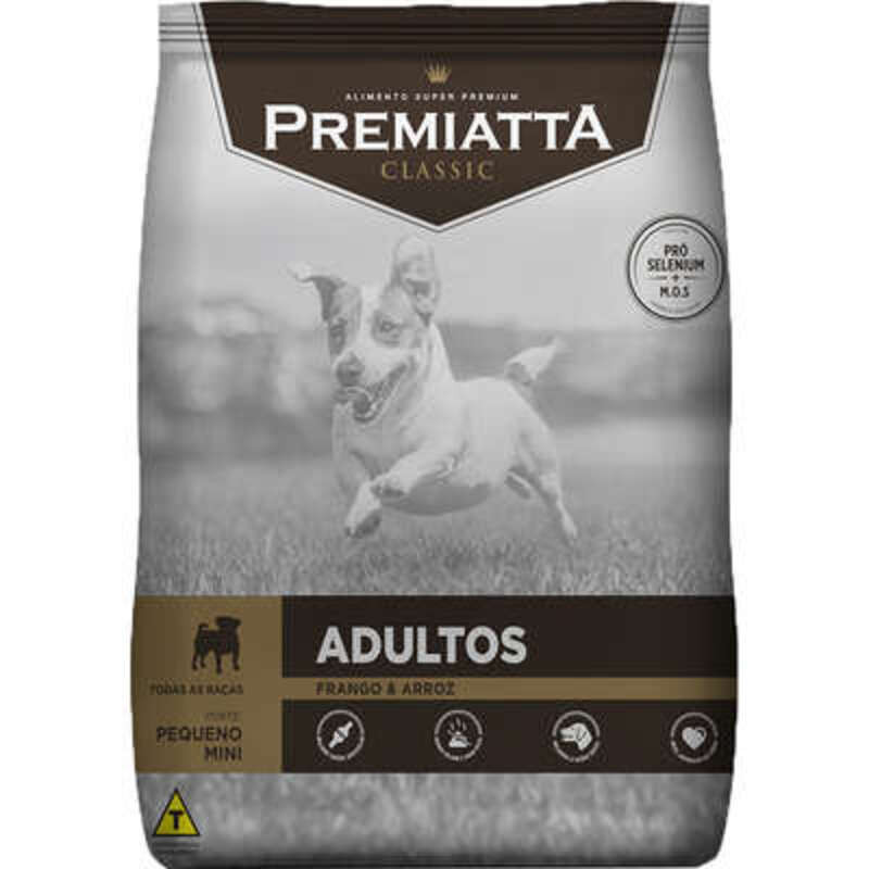 RAÇÃO PREMIATTA CLASSIC CÃES ADULTOS PORTE MINI E PEQUENO FRANGO E ARROZ 15KG