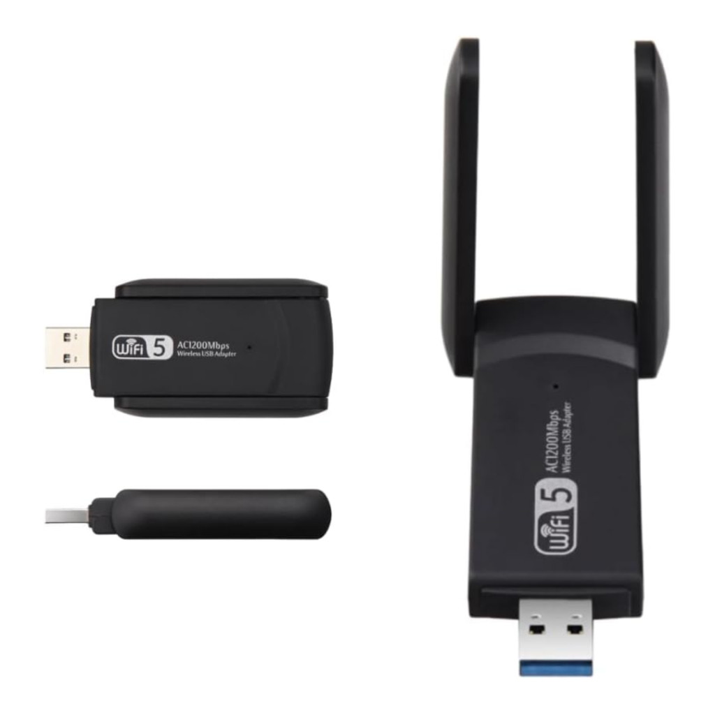 Adaptador Usb Wifi Wireless Dual Band Ac1300 5GHz e 2.4GHz 1300Mbps Duas Antenas Externas