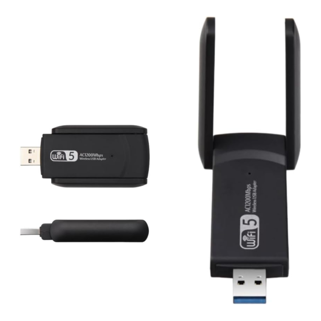 Adaptador Usb Wifi Wireless Dual Band Ac1300 5GHz e 2.4GHz 1300Mbps Duas Antenas Externas