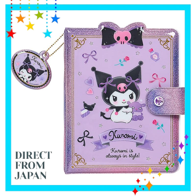 SANRIO Thrilling Sticker & Sticker Diary with Charm - Cinnamoroll & Kuromi Edition, Removable Stickers, Slider Case, Let