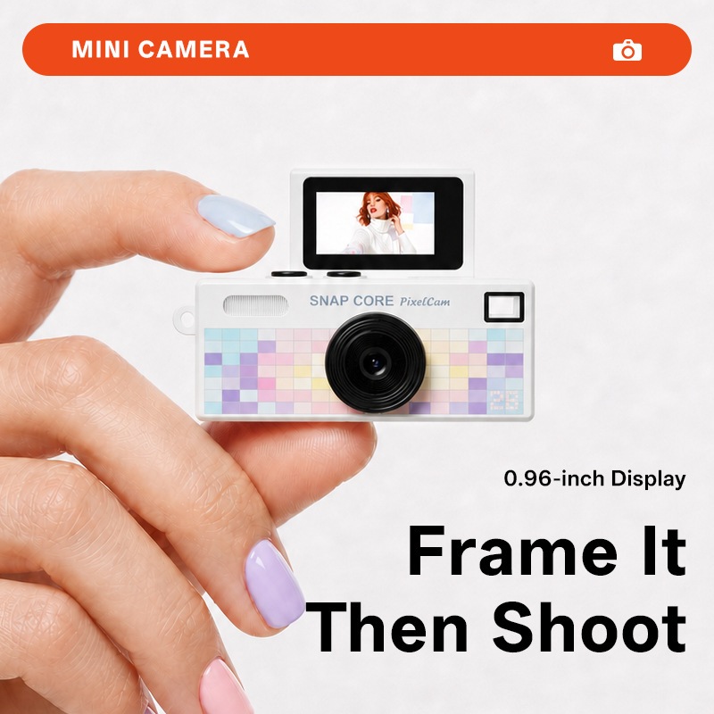 180 ° Flip Screen Mini Câmera Digital 24g Chaveiro Pixel Portátil 12MP 1080P Vídeo Com Filtros Retro Flash De Bolso Pequ