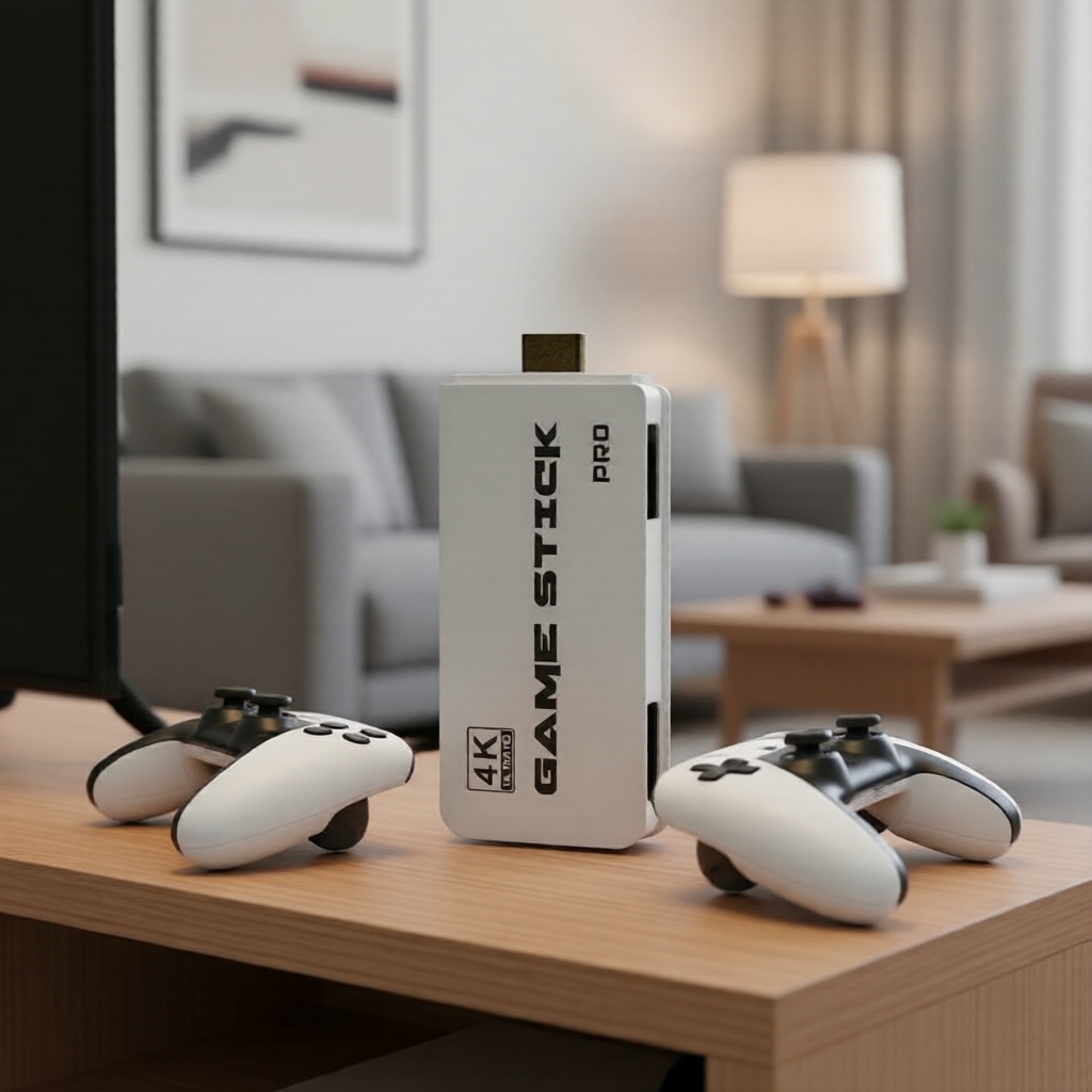 M15 TV Stick com 40.000+ Jogos Retro, HD 1080P, Receptor DVB-T2/C, Videogame Portátil Integrado