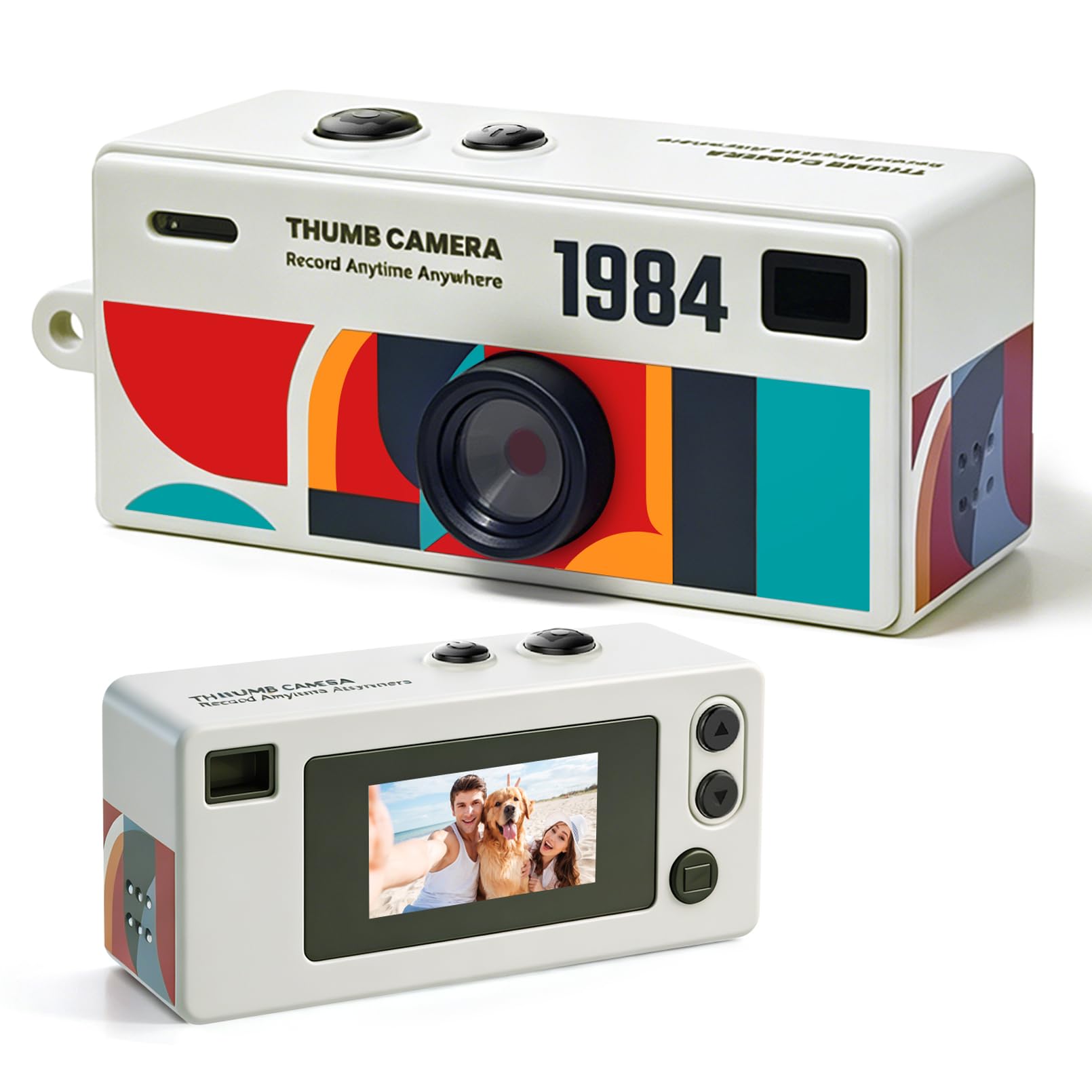 Mini Câmera Digital Com Tela LCD De 0.96 Polegadas , 1080P 130 ° Retrô Grande Angular Leitor De Cartão SD De 32 Gb , Ada