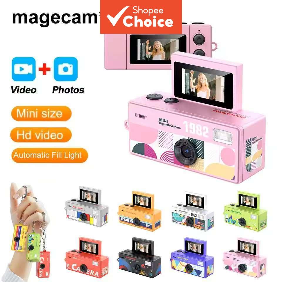 Cartão De Memória Cd Digital Vlog Retro Estudante Gravador De Fotos Mini Câmera Polegar 1080P HD Tela Flip 0.96 Polegada