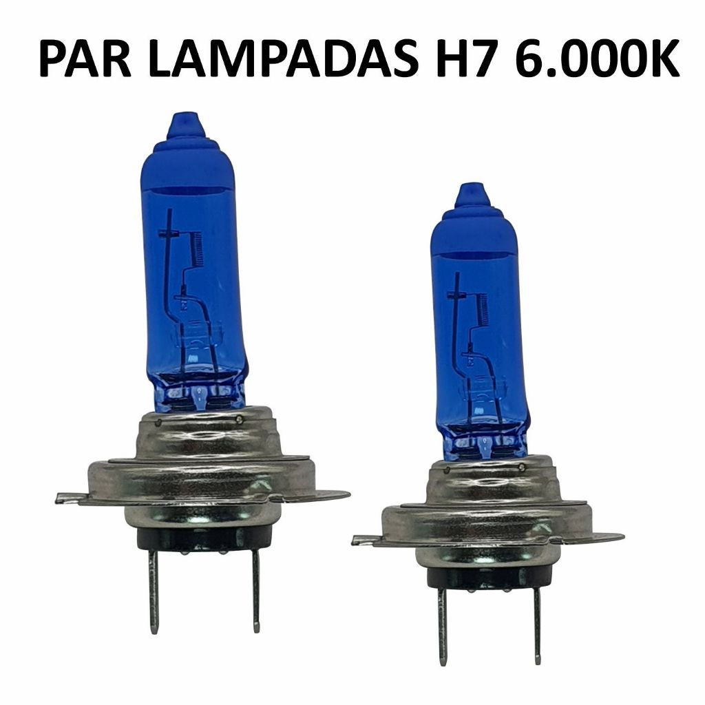 Par Lampadas Super Branca H7 6000K Code 12v 55w