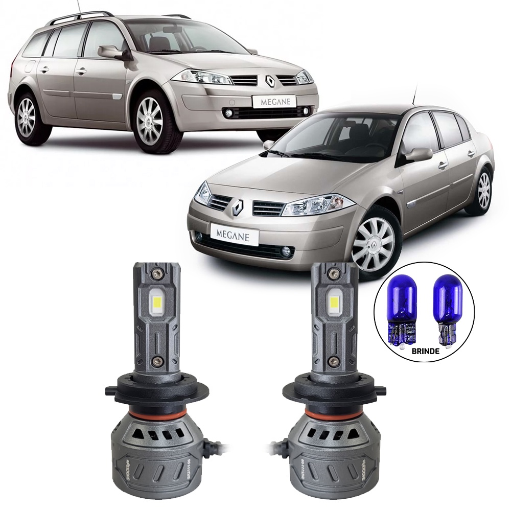 Ultraled Farol Baixo 6000k 55w 10.000lm Renault Megane 2000 a 10