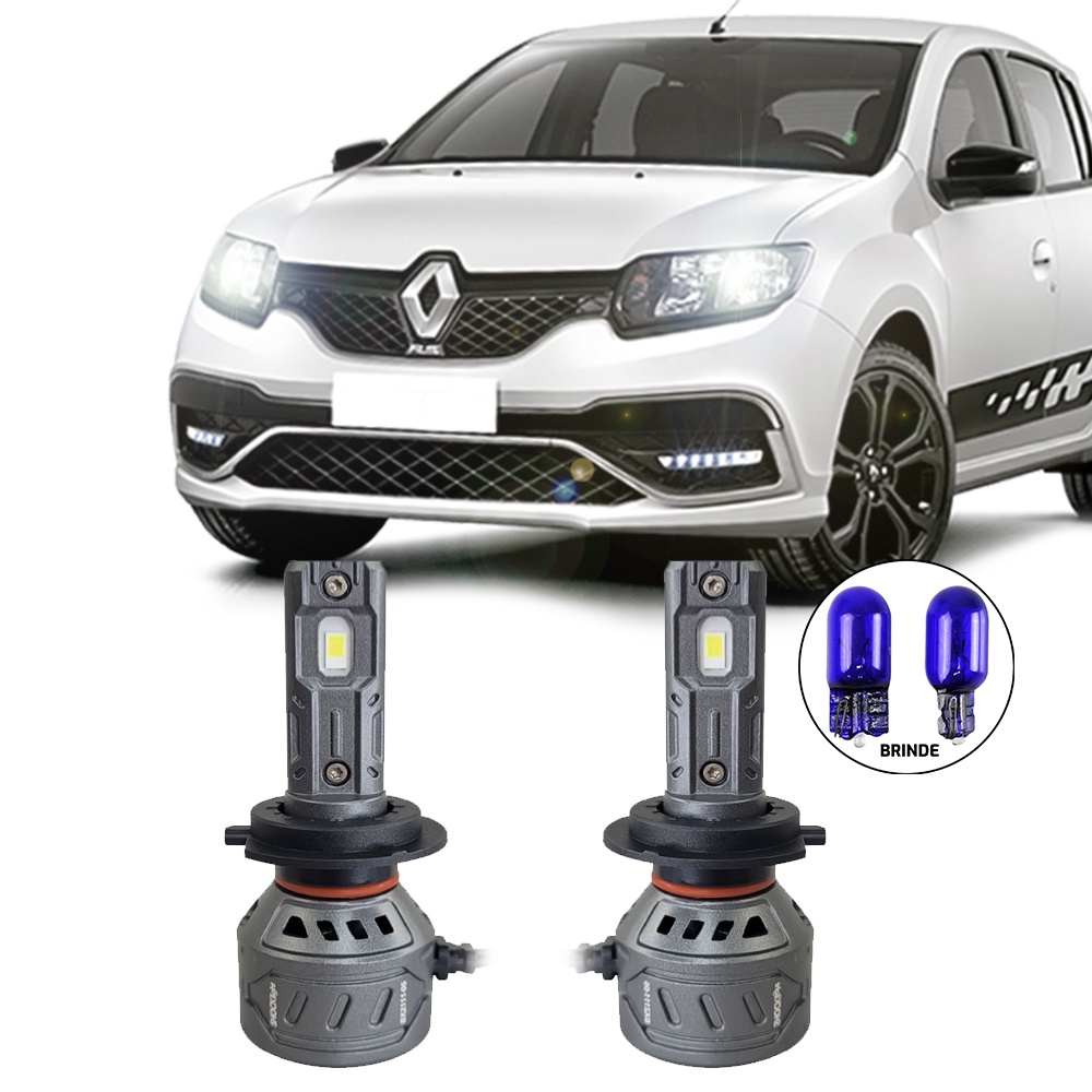 Ultraled Farol Baixo 6000k 55w 10.000lm Renault Sandero / Logan