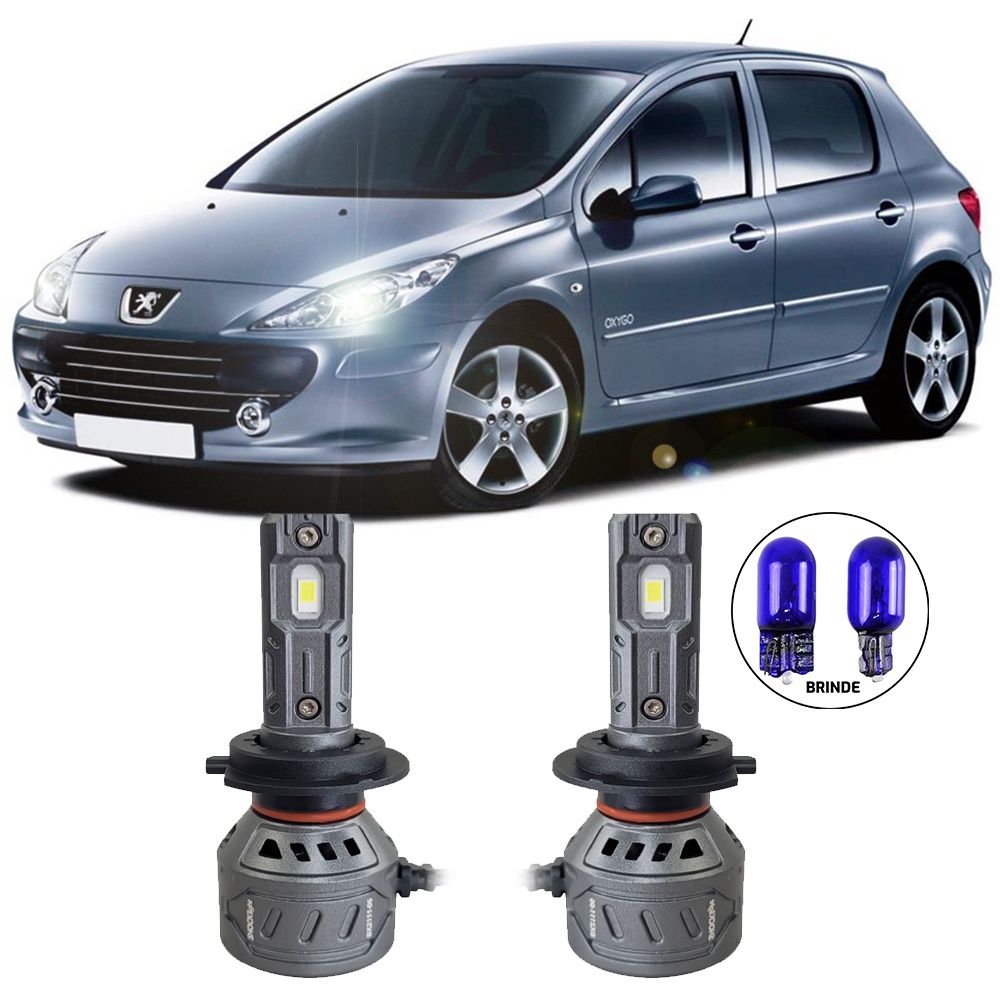 Ultraled Farol Baixo 6000k 55w 10.000lm Peugeot 307