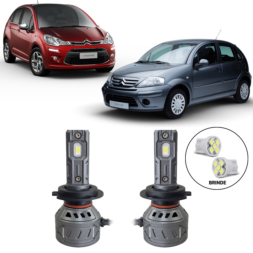 Ultraled Farol Baixo 6000k 55w 10.000lm Citroen C3