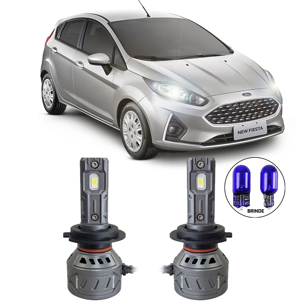 Ultraled Farol Baixo 6000k 55w 10.000lm Ford Fiesta 07 a 20