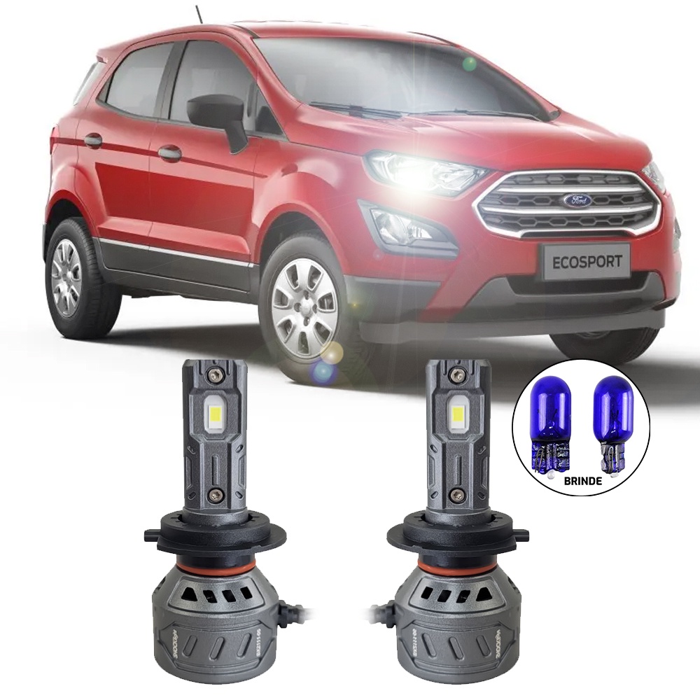 Ultraled Farol Baixo 6000k 55w 10.000lm Ford Ecosport 18a21