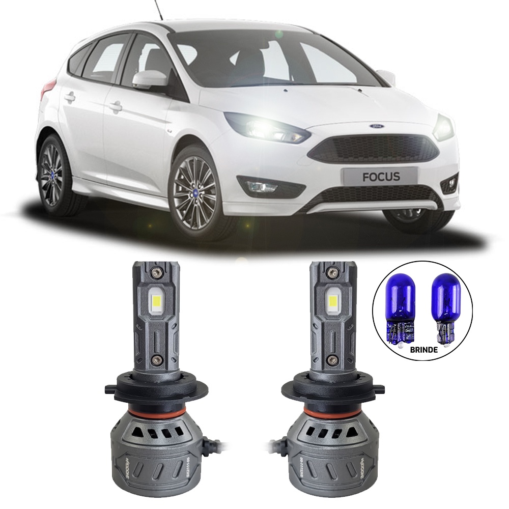 Ultraled Farol Baixo 6000k 55w 10.000lm Ford Focus 05 a 19