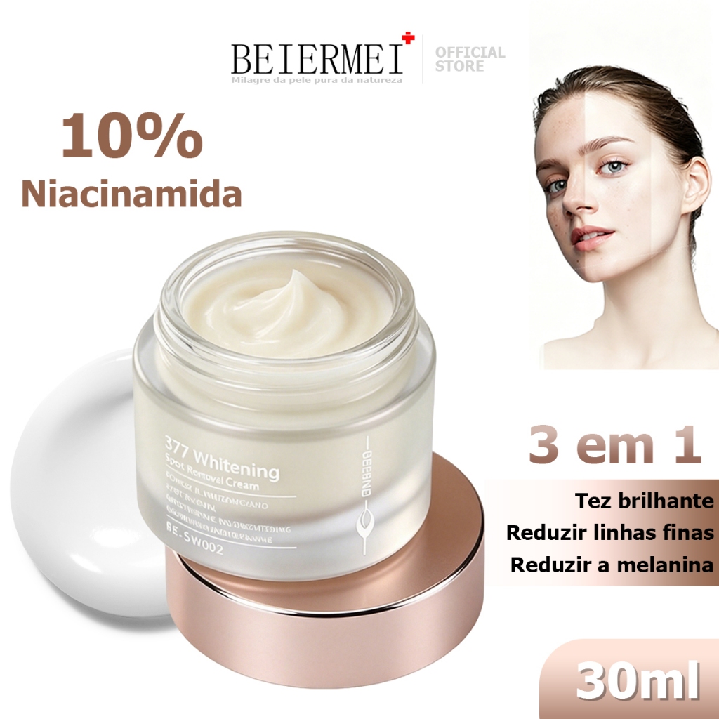 BEIERMEI Creme Nicotinamida 30g/1.0FL.OZ Anti-fotoenvelhecimento, remove sardas, desbota marcas de acne