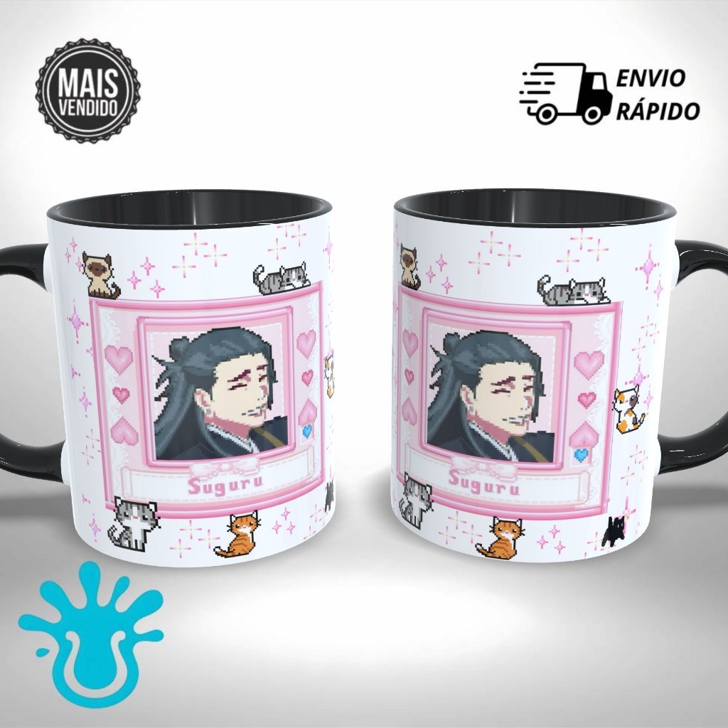 Caneca Personalizada Suguru Getou Cute Kawai Jujutsu Kaisen - Presente Único e Criativo