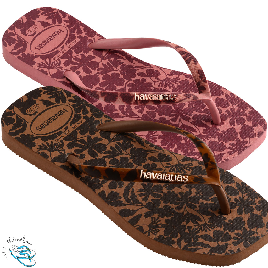 Sandalia Chinelo Havaianas Slim Square Velvet Correia Camurça Classica Original