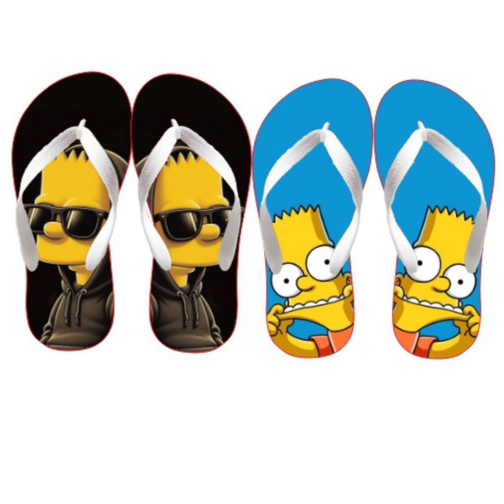 Kit Chinelos Bart Simpsons Adulto e Infantil