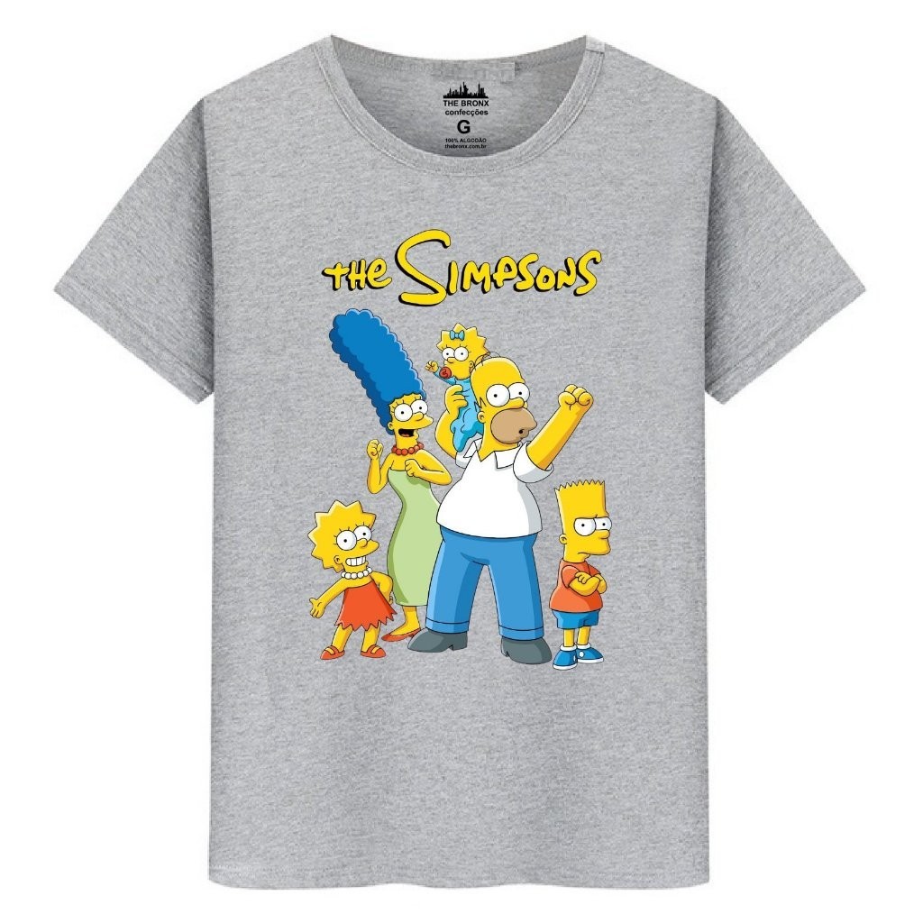 Camiseta Masculina Algodão Tradicional, Adulto, Infantil  Os Simpsons