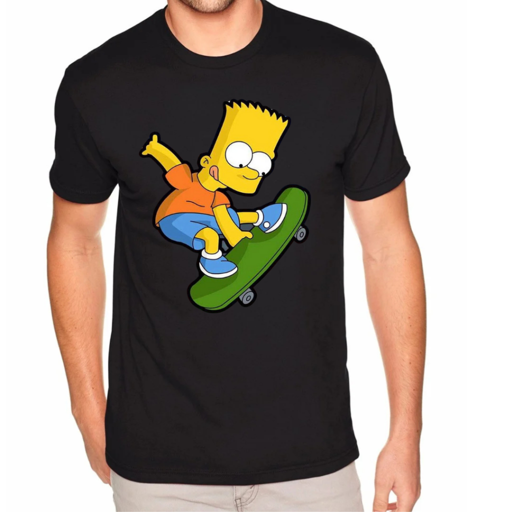 Camiseta Simpsons T-shirt Blusa unissex Adulto e infantil 100% Algodão