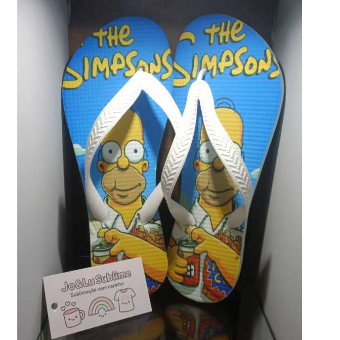 Chinelo Personalizado Os Simpsons Adulto e Infantil Unissex /Para uso casual, presente,amigo secreto