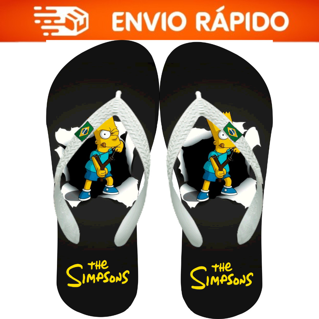 Chinelo Infantil Adulto Familia Simpsons Melhor Preço TOP