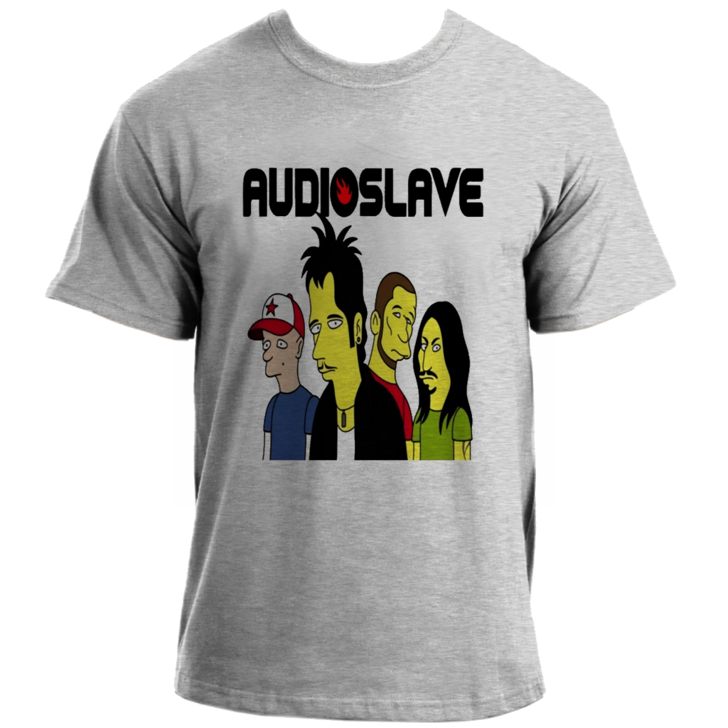 Camiseta infantil ou adulto até Plus size audioslave simpsons banda rock