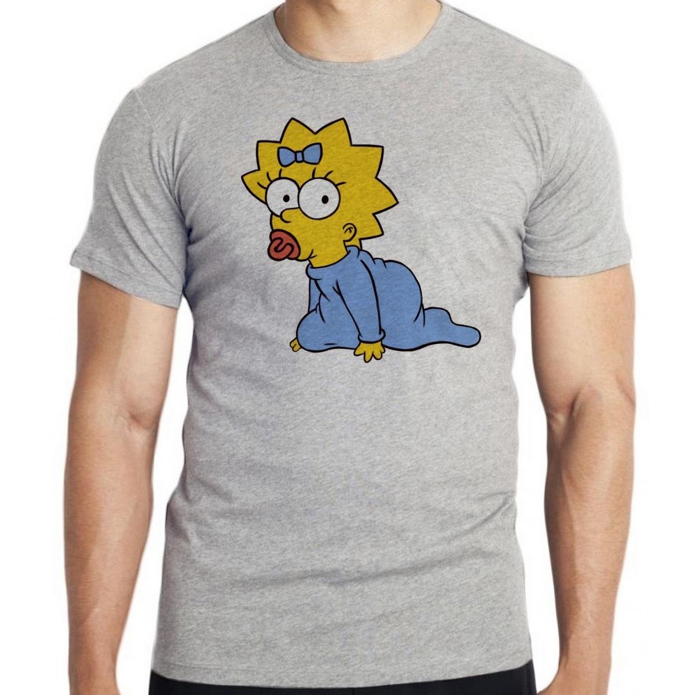 Camiseta Simpsons Maggie Blusa criança infantil juvenil adulto camisa todos tamanhos