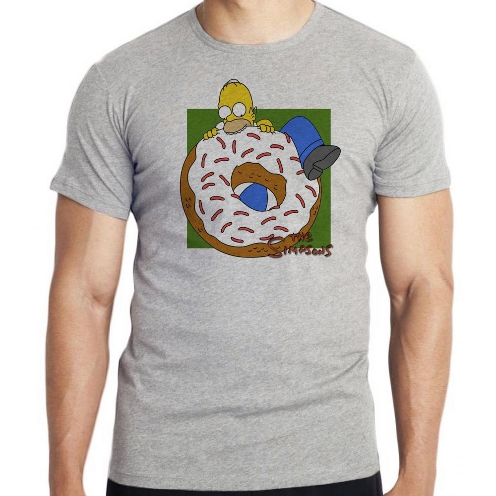 Camiseta Simpsons Homer Rosquinha Blusa criança infantil juvenil adulto camisa todos tamanhos