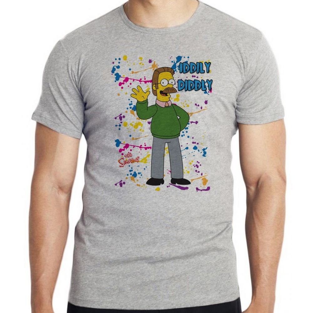 Camiseta Simpsons Flanders Iddily Diddly  Blusa criança infantil juvenil adulto camisa todos tamanhos