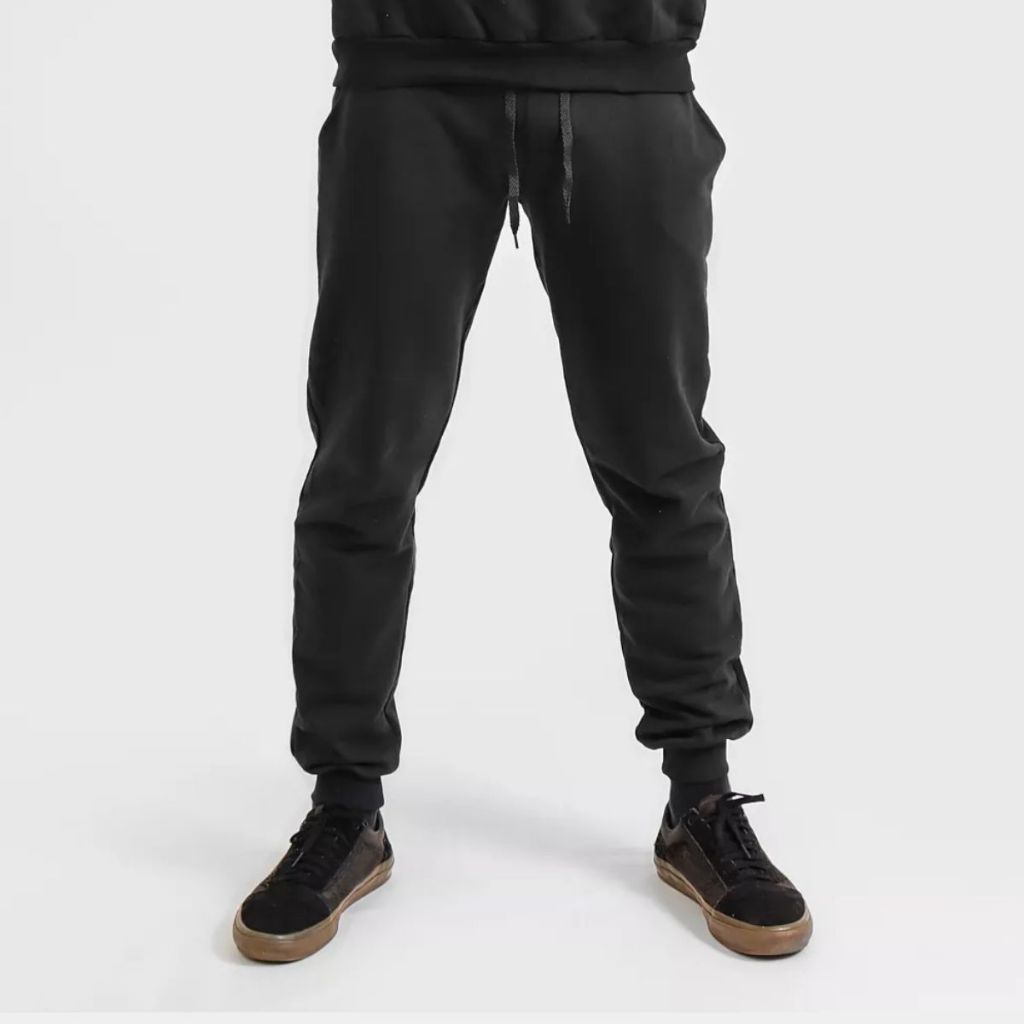 Calça Moletom Masculina Jogger Com Punho no Tornozelo