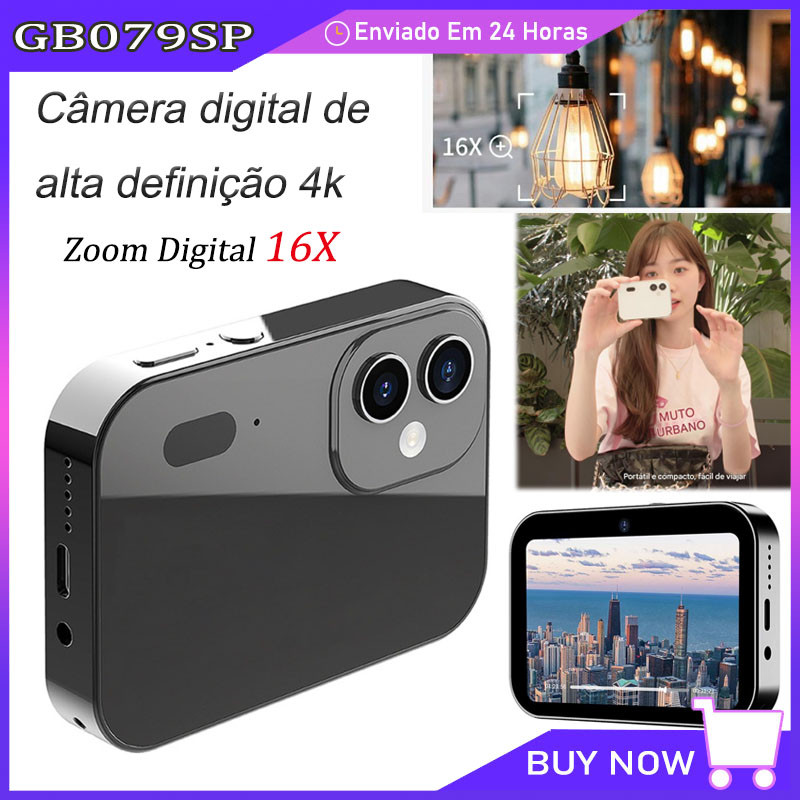 Câmera Digital Ccd Hd 3 Lentes Touch Screen Música Vídeo