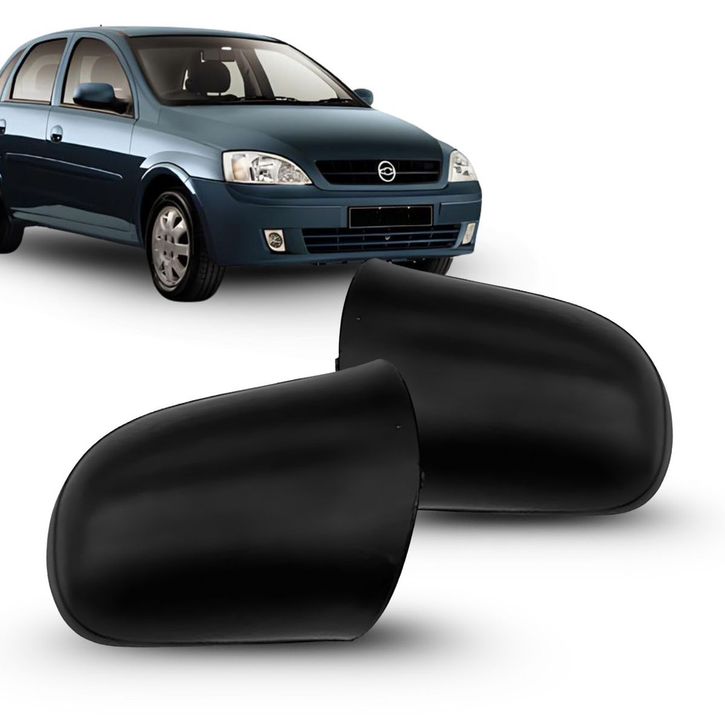 Capa Retrovisor Preto Modelo Metagal Montana 2003 a 2010 Corsa Joy Maxx 2003 a 2012