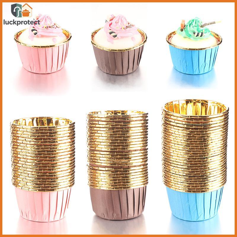 LPHG 50 Pcs/Pa Forro De Cupcake Envoltórios De Bolo Bandeja De Copo De Cozimento Copos De Papel Para .