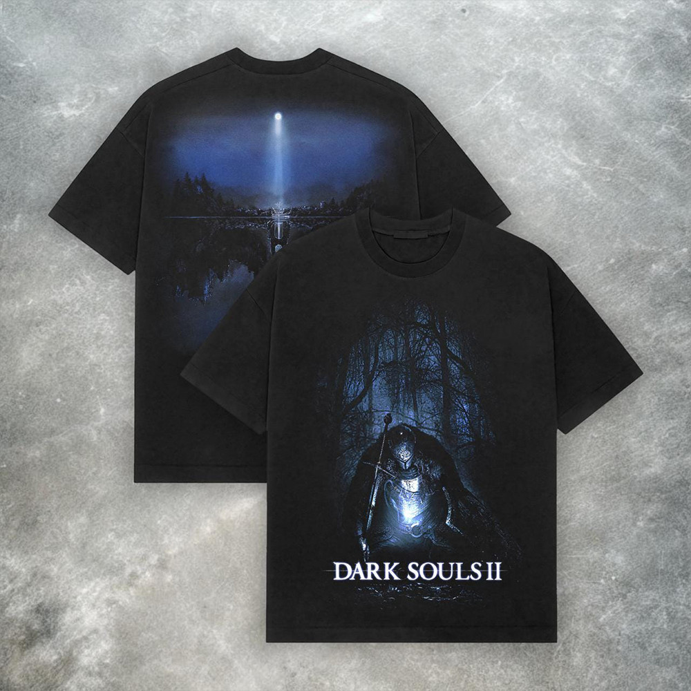 Camiseta Masculina Feminina Estampa Dark Souls II Cavaleiro Jogo T-shirt Unissex Streetwear Premium Algodão