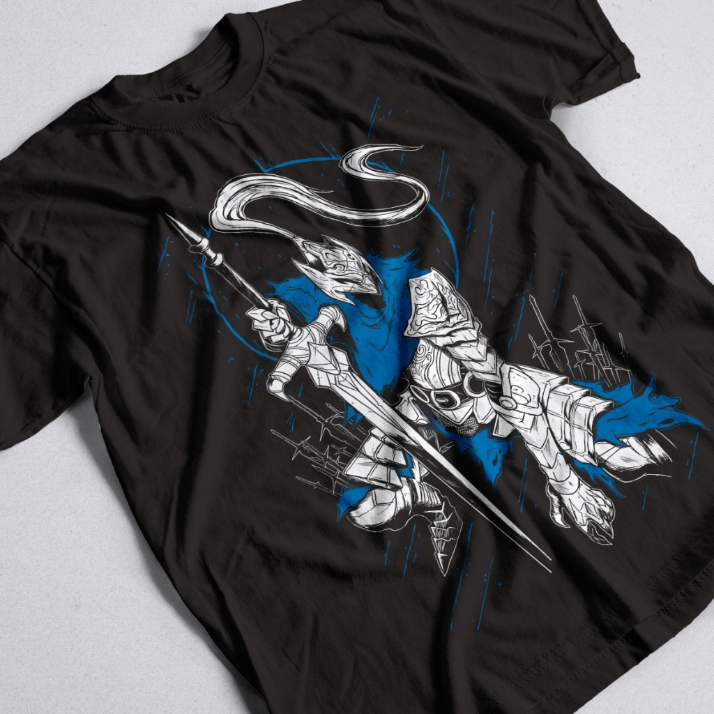 Camiseta Cavaleiro Artorias Jogo Dark Souls Camiseta Game 100% Algodão