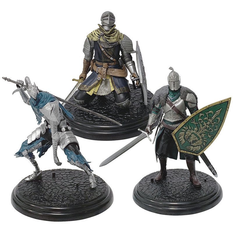 Figura de PVC do Cavaleiro Negro/Faraam Artorias, o Andarilho do Abismo/Guerreiro Avançado do Jogo Dark Souls - Brinqued