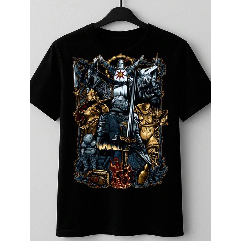 Camiseta Dark Souls Cavalheiro games geek estilo Blusa Camisa Unissex 100% Algodao Unissex Plus Size envio imediato